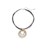 Interwined dual-tone circle necklace
