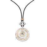 Swirl round golden necklace