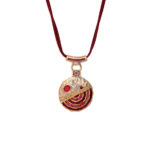Rose Gold and Silver circle pendant