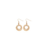 Rose-gold spiral hoop earrings