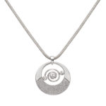 Elegant Silver Spiral Necklace for Women | Market12