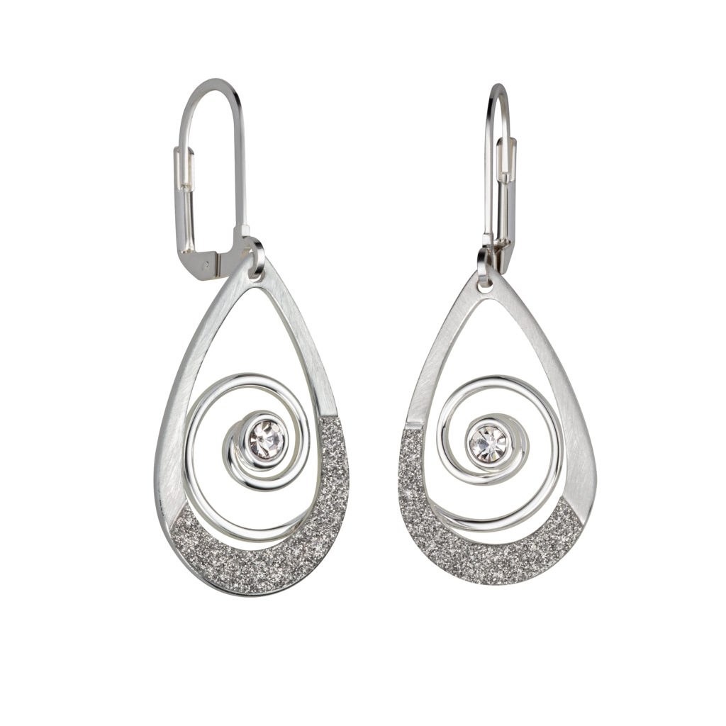 Spiral Magic Drop Shape Earrings