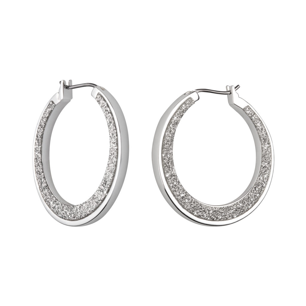 Designer Silver Hoop Earrings