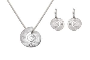 Semi-circle silver earrings