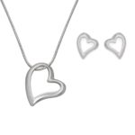 Silver noble heart pendant