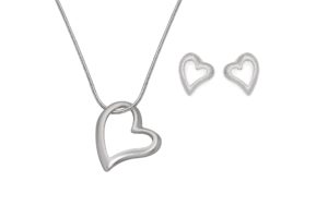 Silver noble heart pendant