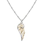Silver Angel Wings Pendant Necklace for Women | Market12