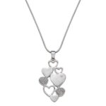 Multiple Heart Pendant Necklace in Silver | Market12