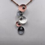 Rose Gold Circle Necklace with Cascading Design | Market12