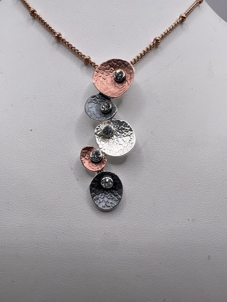 Cascading Circles in Rose Gold
