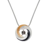 Elegant Tri-Color Swirl Necklace