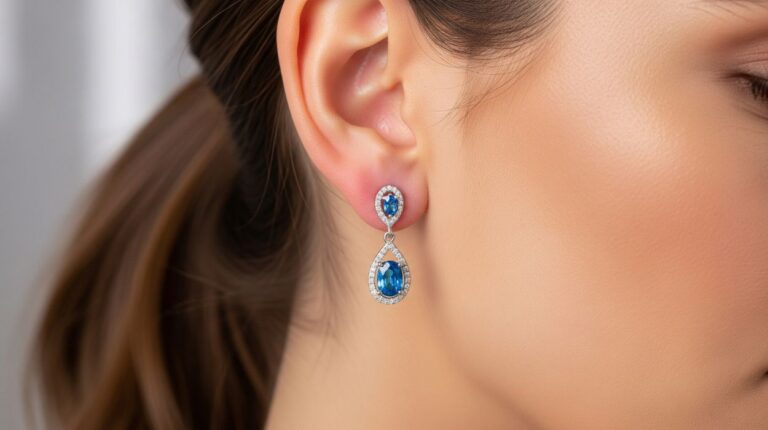 Blue Drop Earrings